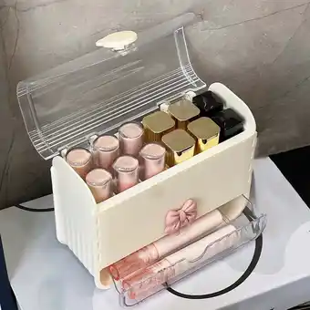 Walmart New Release SLMOTUAE Lipstick Storage Box Multi Display Shelf Cosmetic Organizer Box offer