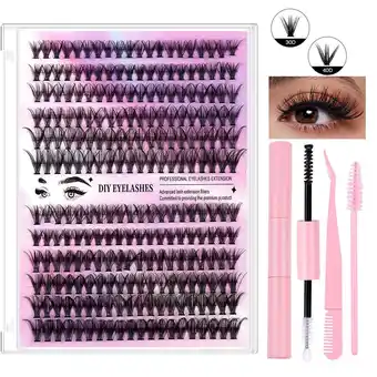 Walmart JGF844 Segmented False Eyelash 12 Rows Large Capacity Adhesive Tweezer Set Combination offer