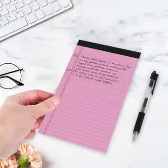 Walmart New Release! JGF844 A4 Paper Notebook Horizontal Line Tearable Note Book Memo Planner Notepads offer