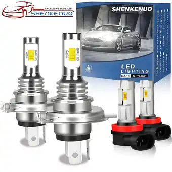 Walmart For Kia Sportage 2005-2008 LED Headlight Bulbs 9003/H4 High/Low Beam H11 Fog Light 6000k,4PCS offer