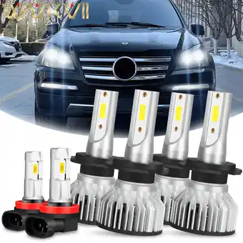 Walmart For Mercedes-Benz GL350 2010-2016 GLK350 2010-2012 Combo 6x LED Headlights+Fog Light Bulbs Kit offer