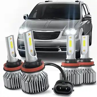 Walmart For Chrysler Town & Country 2008-16 LED Headlight Bulb High-Low Beam White 6000K offer