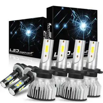 Walmart For Hyundai Santa Fe 2007 2008 Combo 6x LED Headlight Fog Light Bulbs Combo Kit offer