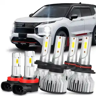 Walmart Fits 2018-2022 Mitsubishi Outlander PHEV LED Headlights Bulb High Low Beam Fog Light Set offer