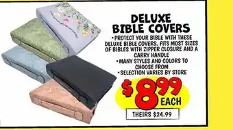 Ollie's DELUXE BIBLE COVERS offer