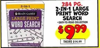 Ollie's 2-IN-1 LARGE PRINT WORD SEARCH offer