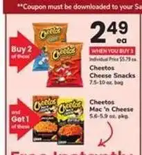 Safeway Cheetos Cheese Snacks offer
