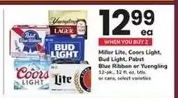Safeway Miller Lite, Coors Light, Bud Light, Pabst Blue Ribbon, Yuengling offer