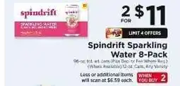 ShopRite Spindrift Sparkling Water 8-Pack offer