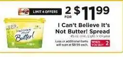 ShopRite I Can't Believe It's Not Butter Spread offer