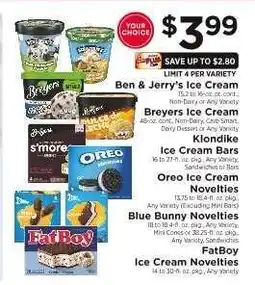 ShopRite Ice Cream and Novelties offer