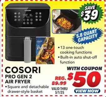 Big 5 Cosori Pro Gen 2 Air Fryer 5.8 Quart offer