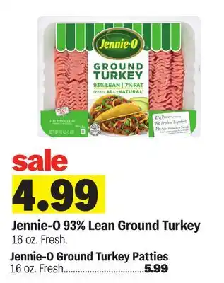 Meijer Jennie-O 93% Lean Ground Turkey offer