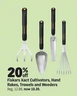 Meijer Fiskars Xact Cultivators, Hand Rakes, Trowels and Weeders offer