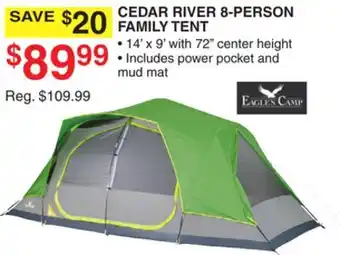 Dunham's Sports CEDAR RIVER 8-PERSON FAMILY TENT offer