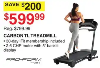 Dunham's Sports CARBON TL TREADMILL offer