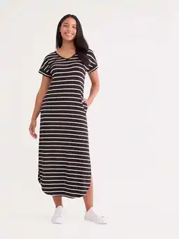 Walmart Time and Tru Women's Knit Maxi Dress with Short Sleeves, Sizes XS-XXXL offer