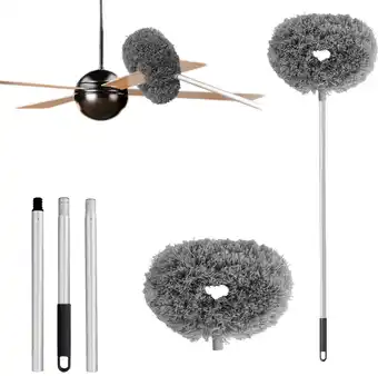 Walmart CLNEZ Microfiber Ceiling Fan Duster with Extension Handle - Reusable & Washable (Gray) offer