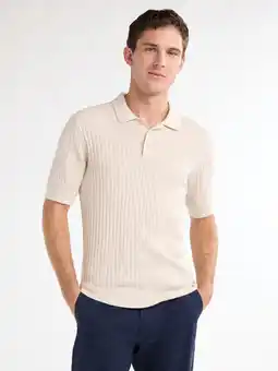 Walmart Free Assembly Men’s Cozy Yarn Textured Sweater Polo with Short Sleeves, Sizes XS-3XL offer