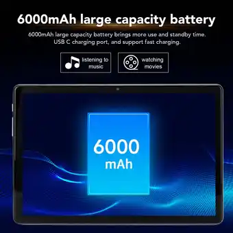 Walmart 6GB RAM, 256GB ROM, 4G Calls, 5G WiFi, Dual Band, Android 11, 100-240V EU Plug Grey 10 Tablet offer