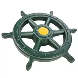 Walmart Jack and June Yellow and Green Captain Ship Wheel Swing Set Accessory for Any Playset offer