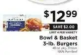 ShopRite Bowl & Basket 3-lb. Burgers offer