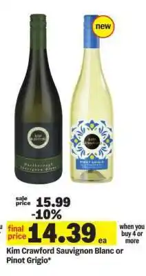 Meijer Kim Crawford Sauvignon Blanc or Pinot Grigio offer