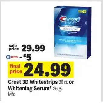 Meijer Crest 3D Whitestrips or Whitening Serum offer