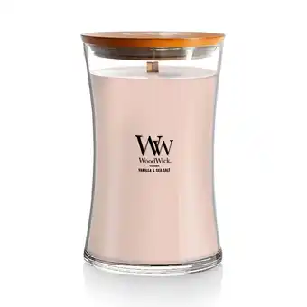 Walmart Woodwick Large Hourglass Candle, Vanilla & Sea Salt, 21.5 oz offer