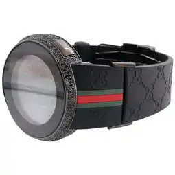 Walmart Gucci New Mens Custom Black Full Digital I YA114207 Black Diamond Watch 2.50 CT offer