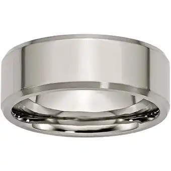 Walmart Titanium Beveled Edge 8mm Brushed and Polished Band offer