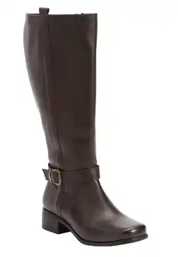 Walmart Comfortview Donna Wide Calf Leather Boot Tall Knee High Women's Winter Shoes (Wide Widths Available) offer