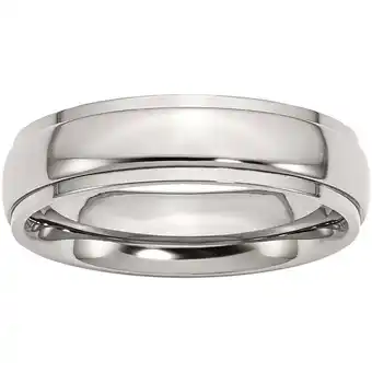 Walmart Stainless Steel Ridged Edge 6mm Polished Band offer