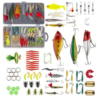 Walmart GOANDO Fishing Lures Set with Tackle Box, 78-Piece offer