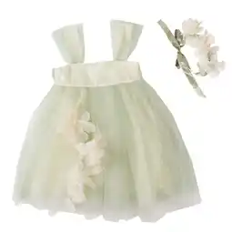 Walmart Dresses for Girl Summer Green Flower Fairy Sling Big Flowers Puffy Mesh Gown Clothes offer