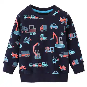Walmart Wdfiry Toddler Boy Long Sleeve Shirts Cotton Casual Crewneck Cartoon Pattern Printed Tunic T-Shirts offer