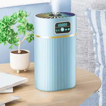 Walmart Seasonal Sales, Large Room Humidifier 1.1L Cool Mist With Quiet Night Light Function Akmoler Blue offer