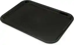 Walmart Carlisle CT121603 Caf Standard Cafeteria / Fast Food Tray, 12 x 16, Black offer