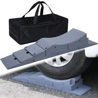 Walmart GarfatolRv WH-XK-201 Gray 17x8.7x2.3 PP, RV Leveling Blocks Heavy Duty with Carry Bag, 6 Pack offer