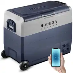 Walmart Bodega 12 Volt 64 Quart Car Refrigerator Portable Freezer for Camping Outdoor APP Control Blue offer