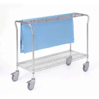 Walmart Nexel Chrome Low Profile Sterile Wrap Rack, 60L x 18W x 40H offer