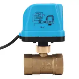 Walmart 220V Electric Brass Ball Valve, 3-Wire, 2-Way, Threaded (G1), Motorized Blue Shell offer