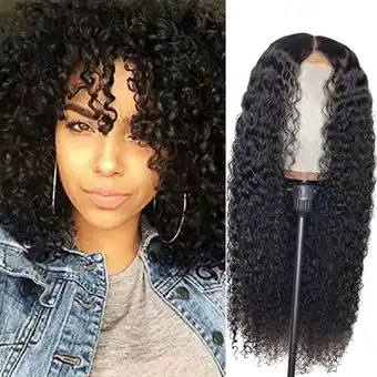 Walmart JGF844 Peruvian Curly Wig Glueless Lace Front Hair offer