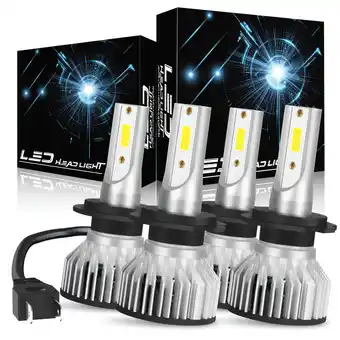 Walmart Fits Hyundai Tiburon 2002-2006 LED Headlight Bulbs High Low Beam Set 4 LED Light Bulbs offer
