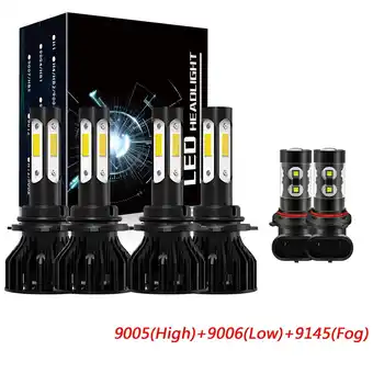 Walmart OBNDVU For Jeep Commander 2006-2010 LED Headlight 9005 High+9006 Low+9145 Fog Light 6pcs offer