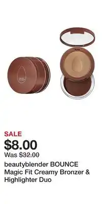 Kohl's beautyblender BOUNCE Magic Fit Creamy Bronzer & Highlighter Duo offer