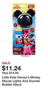 Kohl's Little Kids Disney's Mickey Mouse Lights And Sounds Bubble Wand offer