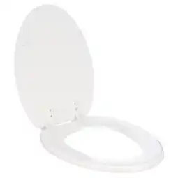 Walmart Mayfair Lift off Elongated Enameled Wood Toilet Seat in White offer