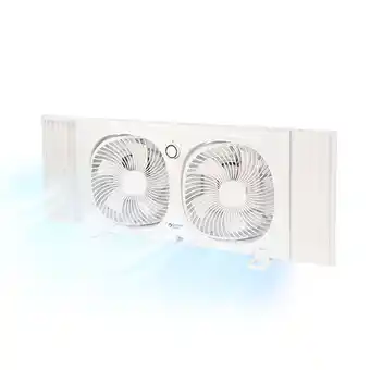 Walmart Comfort Zone 9 Dual Window Fan with 180 Rotating Fans, Removable Bug Screen offer