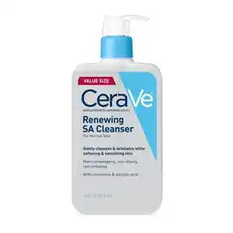 Walmart CeraVe Renewing SA Cleanser, Salicylic Acid Foaming Gel Face Wash For Smooth Skin, 16 fl oz offer